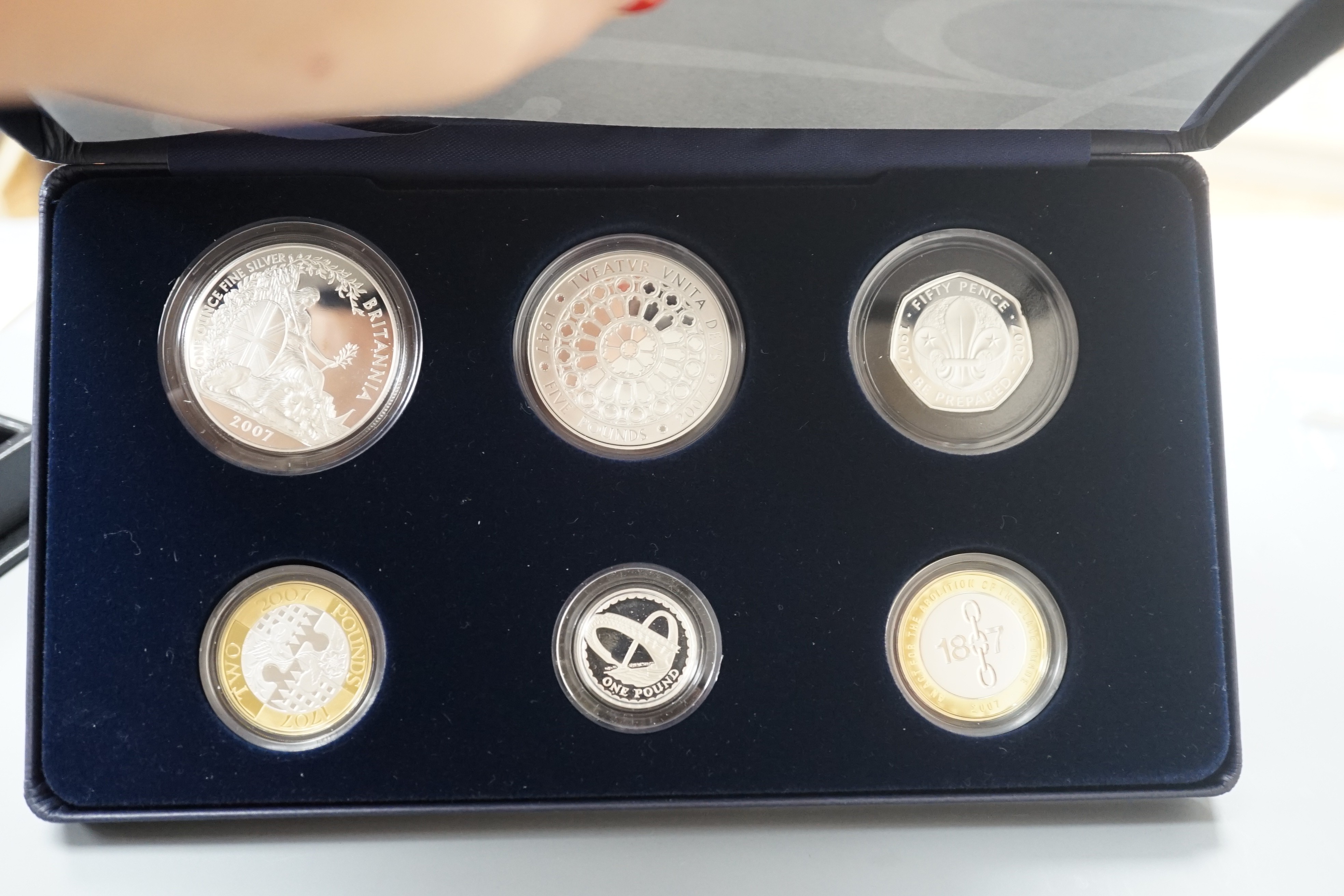 Two cased Royal Mint proof silver coin sets – 2007 Family Silver Collection six coin set and 2013 Collector Edition fifteen coin set